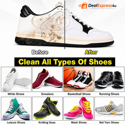 Shoe Cleaning Wet Wipes (80 Pack) – Instant Shoe Cleaner | Travel-Friendly, No Water Needed | Safe for All Shoes