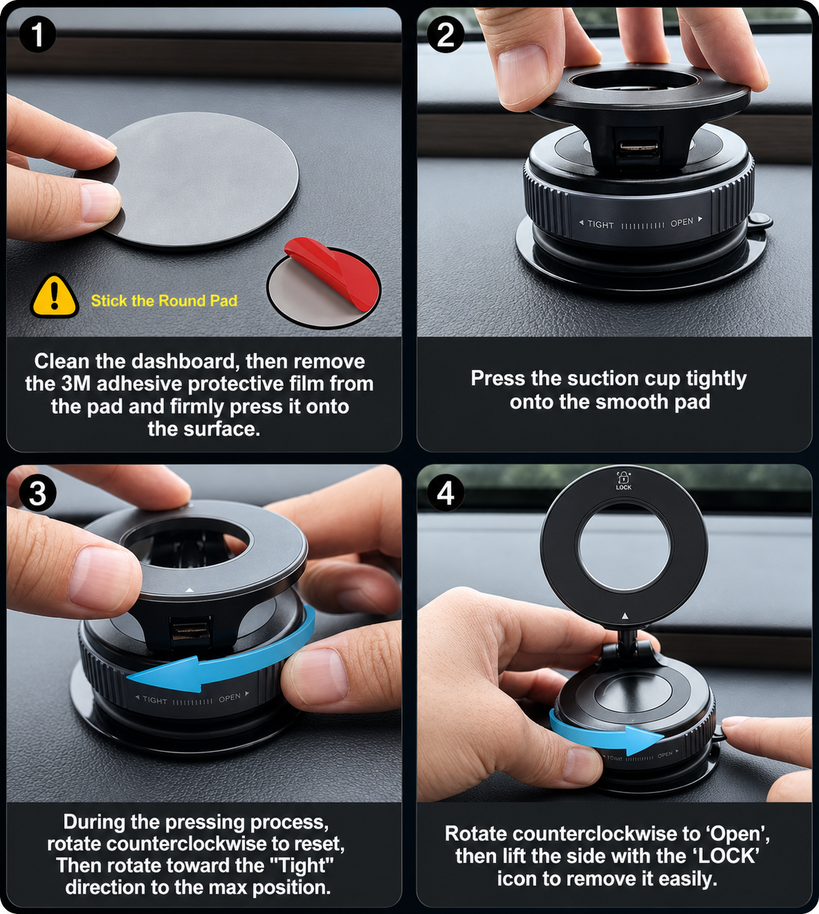 360° Vacuum Magnetic Phone Mount – N52 Super Strong Grip 🧲 | Ultra Suction Holder for Car, Shower & Desk (No Fall, No Shake)