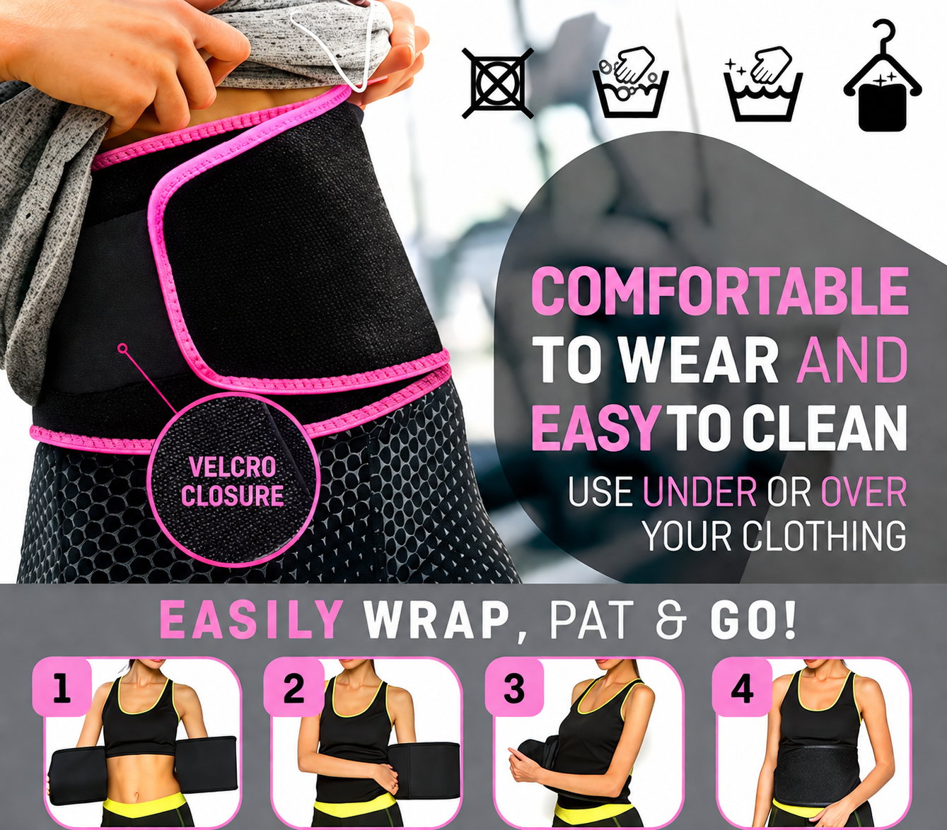 Sweat Slim Waist Trainer Belt – Sauna Tummy Trimmer for Fat Burn & Body Shaping